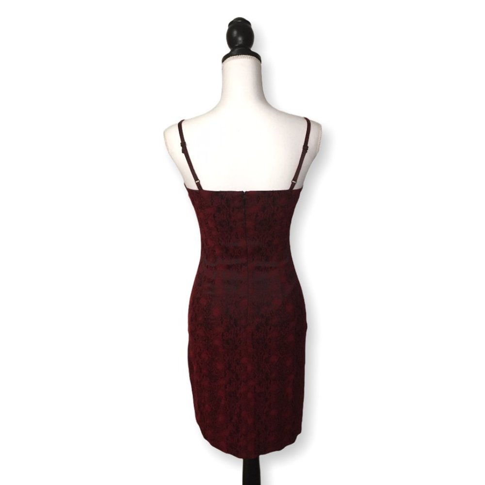 90s Y2k Vintage Express Red Snakeskin Spaghetti S… - image 3